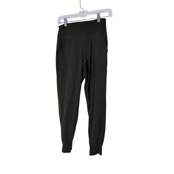 lululemon athletica Pants - Lululemon‎ Jogger Pants Womens 6 Green Lightweight Woven High Rise Pockets